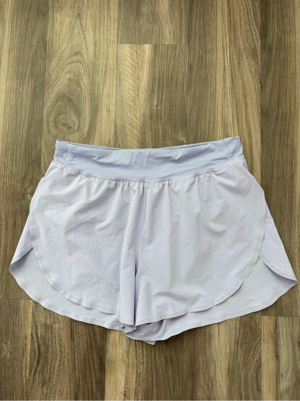 Lululemon Fast and Free High Rise Running Shorts Lilac Smoke Size 8